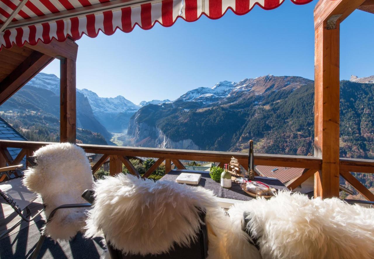 Chalet Rose Penthouse Wengen Extérieur photo
