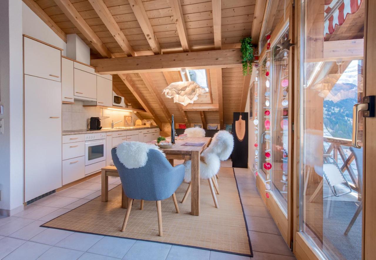 Chalet Rose Penthouse Wengen Extérieur photo