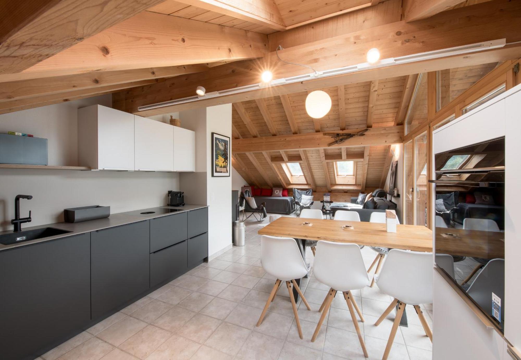Chalet Rose Penthouse Wengen Extérieur photo