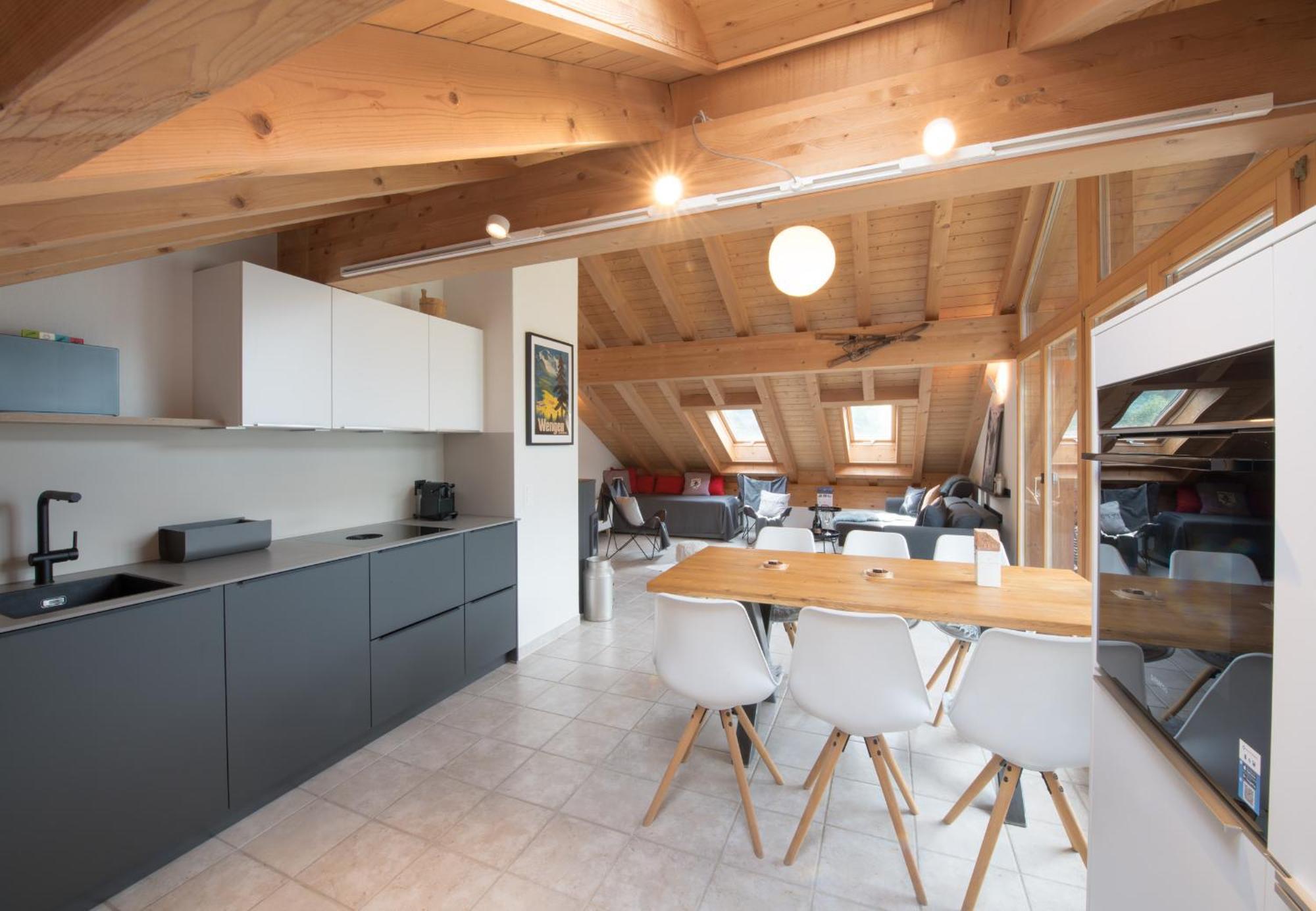 Chalet Rose Penthouse Wengen Extérieur photo