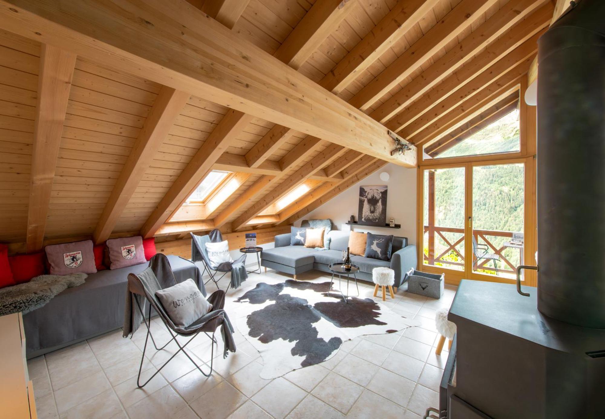 Chalet Rose Penthouse Wengen Extérieur photo